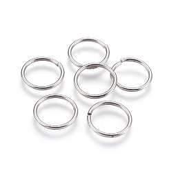 Нержавеющая Сталь Цвет Устойчивы к потускнению 304 открытые соединительные кольца из нержавеющей стали, цвет нержавеющей стали, 16x1.5 мм, внутренний диаметр: 13 мм, 500 шт / пакет