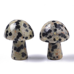 Dalmatian Jasper Natural Dalmatian Jasper GuaSha Stone, Gua Sha Scraping Massage Tool, for SPA Relaxing Meditation Massage, Undyed, Mushroom Shaped, 21x16mm