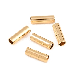 Real 18K Gold Plated SHEGRACE Brass Tube Beads, Column, Cadmium Free & Nickel Free & Lead Free, Real 18K Gold Plated, 6x2mm, Hole: 1.5mm
