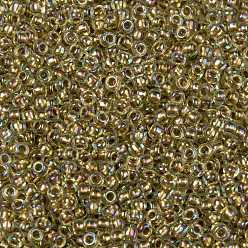 (998) Gilt Lined AB Light Jonquil TOHO Round Seed Beads, Japanese Seed Beads, (998) Gilt Lined AB Light Jonquil, 11/0, 2.2mm, Hole: 0.8mm, about 5555pcs/50g