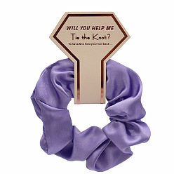 Medium lila Krawatte tuch elastische haar zubehör, für Mädchen oder Frauen, Scrunchie / Haargummis, Medium lila, 100~210 mm, 5 Stück / Set