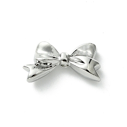 Platinum Alloy Beads, Bowknot, Platinum, 10x19x5mm, Hole: 1.8mm