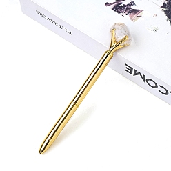 Хрусталь Шариковая ручка из натурального кварцевого кристалла, шариковая ручка из нержавеющей стали, офисные школьные принадлежности, 150 мм