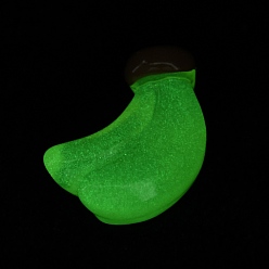 Банан Украшения из светящейся смолы, украшения для дома, светится в темноте, банан, 21x15x8.5 мм