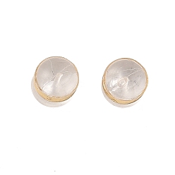 Золотой Силиконовые гайки для ушей, с латунной фурнитурой , полукруглый, золотые, 5x4.5 мм, отверстие : 0.5 мм