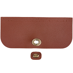 Седло Коричневый 1чехол для сумки из искусственной кожи, прямоугольник с закругленными углами и поворотными застежками из сплава, аксессуары для замены сумок, античная бронза, седло коричневый, 10x23.1x0.15~2.15 см