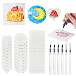 Белый Бумага для рисования с текстурой пены, принадлежности для каллиграфии, с набором пластиковых перьевых ручек, белые, 84x1 мм, отверстие : 4 мм