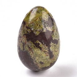 Dragon Blood Natural Dragon Blood Jasper Pendants, Easter Egg Stone, 31x20x20mm, Hole: 2mm