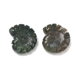 (RRHB277) Кристалл на подкладке из медово-бежевого цвета Декоративные раковины из натурального индийского агата., фигурка для украшения дома, энергетический камень рейки для исцеления, 26x23.5~24.5x9 мм