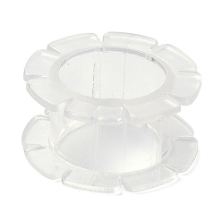 Прозрачный Пластиковая катушка для швейных ниток, пустые шпульки, для вышивальных и швейных машин, прозрачные, 40x19 мм