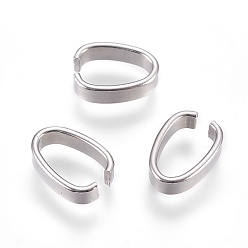 Нержавеющая Сталь Цвет Устойчивы к потускнению 304 быстроразъемные соединения из нержавеющей стали, связывающий кольца, цвет нержавеющей стали, 11.5x8x3.5 мм