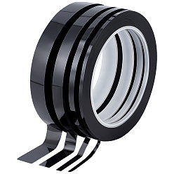 Черный 6 рулоны 4 стили декоративные клейкие ленты для животных, чёрные, 3~15 мм, 66 м / рулон