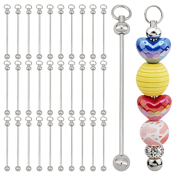 Платина Брелок-планка из сплава с возможностью бисероплетения, платина, 81 мм