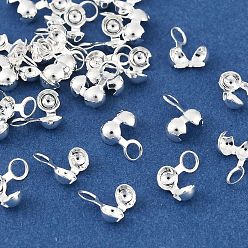 Серебро Латунной шариковой советы, круглые, без свинца, без кадмии и без никеля, серебряные, 7.5x3.5 мм, отверстие : 2 мм, внутренний диаметр: 2 мм