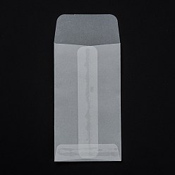 Прозрачный Прямоугольные полупрозрачные пакеты из пергаментной бумаги, для подарочных пакетов и сумок, прозрачные, 11.3 см, мешок: 9.2x5.1x0.04 см