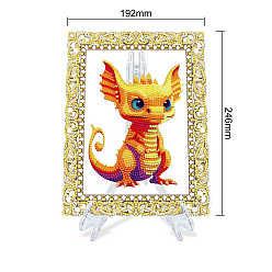 Dragon DIY Acrylic Picture Frame Diamond Painting Kits, Dragon, 246x192mm