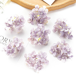 Лиловый Цветочные украшения из ткани, искусственный цветок, для украшения свадебного дома, сирень, 80x50 мм