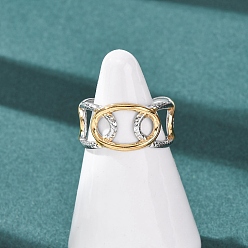 Oval 304 открытые кольца манжеты из нержавеющей стали, золотые и нержавеющая сталь цвет, ионное покрытие (ip), овальные, 10 мм, 18 мм