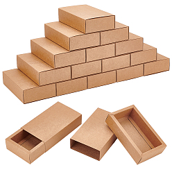 Rectangle Подарочные ящики для хранения из крафт-бумаги, подарочный упаковочный футляр для принадлежностей для свадебной вечеринки, деревесиные, прямоугольные, 17x10x4.3 см