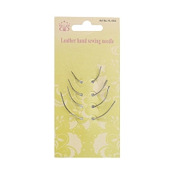 Нержавеющая Сталь Цвет Иглы из стальной пряжи, тупые иглы с большим ушком, для вышивки крестом, вязание, вышивка лентами, цвет нержавеющей стали, 30~60 мм, 4 шт / комплект