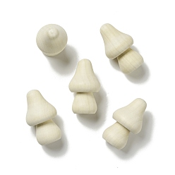 Бежевый Незавершенные деревянные витрины, поделки для детей, гриб, бежевые, 30x52 мм