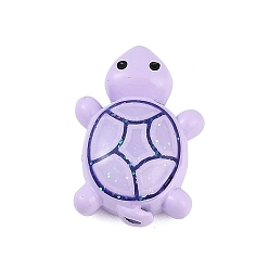 лаванда Бусины из сплава, окрашенные распылением, с листом блесток, без свинца и без кадмия, черепаха, лаванда, 16.5x11x6.5 мм, отверстие : 1.5 мм