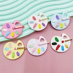 (52) Непрозрачная лаванда Непрозрачные подвески смолы, цветовая палитра, разноцветные, 43x45x6 мм, отверстие : 6x9 мм