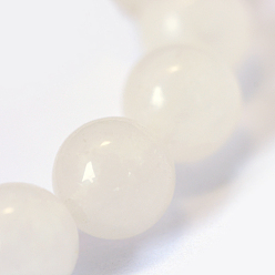 White Jade Natural White Jade Round Bead Strands, 4~4.5mm, Hole: 1mm, about 96pcs/strand, 15.5 inch