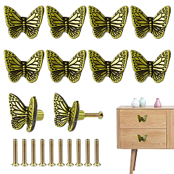 Antique Bronze Alloy Drawer Pull Handles, Cabinet Handles, Doorknob Accessories, Butterfly, Antique Bronze, 30x36.5x21mm
