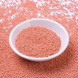 (RR4462) Дуракоат Окрашенный Непрозрачный Темный Лосось Миюки круглые бусины рокайль, японский бисер, (rr 4462) непрозрачный темный лосось окрашенный в дюракуате, 11/0, 2x1.3 мм, Отверстие : 0.8 мм , около 5500 шт / 50 г