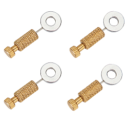 Золотой & Цвет Нержавеющей Стали Положение ручного шитья расположен ручной инструмент, позиционирование игл сшивание фиксированный шов инструмент для кожевенного дела, золотые и нержавеющая сталь цвет, 21.5x9x1.8 мм, Ручка: 13x5 мм, 4sets / мешок