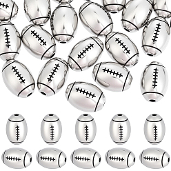 Античное Серебро 70 бусины из сплава в тибетском стиле, регби, античное серебро, 11x8 мм, отверстие : 1.4 мм