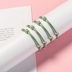 Light Green Korean Waxed Polyester Cord Bracelet Making, Light Green, Adjustable Diameter: 40~70mm