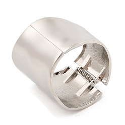 Платина Простые браслеты из сплава для женщин, платина, внутренний диаметр: 2-3/8x2-1/8 дюйм (6.1x5.3 см)