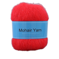 Красный Пряжа для вязания, пряжа мохер, для пледов подушки поделки из пряжи крючком, красные, 1 мм, около 50г/моток