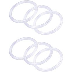 Clear Plastic Bag Handle, Clear, 10.8x1cm, Inner Diameter: 8.85cm, 12pcs/box