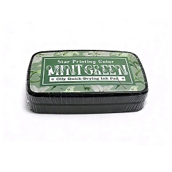 Зеленый Наборы штампов для пальчиковых чернильных подушечек, для ребенка поделки из бумаги художественное ремесло, скрапбукинга, прямоугольные, зелёные, 55x95x22 мм