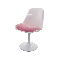 Белый Пластиковый офисный стул с подушкой миниатюрные украшения, аксессуары для домашнего кукольного домика с микро-ландшафтом, притворяясь опорными украшениями, белые, 85x80x140 мм