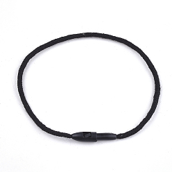 Black Cotton Cord with Seal Tag, Plastic Hang Tag Fasteners, Black, 205x2mm, Seal Tag: 15x3.5mm and 11x5x4mm, about 1000pcs/bag