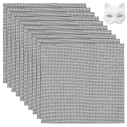 Schwarz 10Stück quadratisches Fasernetzgewebe, DIY Bastelbedarf, Schwarz, 200x200 mm