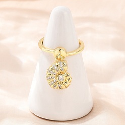 Другие Латунные микро проложить пальцев кольца кубического циркония, золотые, форма раковины, внутренний диаметр: 16.8 мм, раковина: 14x10.5 мм