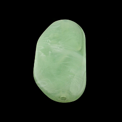 Темный Морско-зеленый Акриловые бусины, imitatin нефрита стиль, темно-зеленый, 45x24x9 мм, Отверстие : 2.5 мм , около 65 шт / 500 г