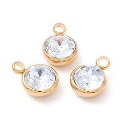 (7BDF) Прозрачный морозный бирюзовый Ионное покрытие (ip) 304 нержавеющая сталь с k9 стеклом, реальный 18 k позолоченный, призрачный белый, 13.5x10x6.5 мм, отверстие : 2.5 мм