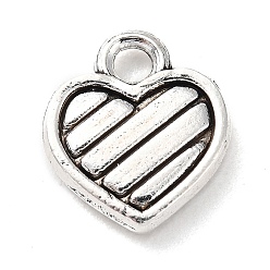Античное Серебро Сплавочные подвески тибетского стиля, сердце, античное серебро, 11x10x2 мм, отверстие : 1.8 мм, Около 556 шт / 500 г