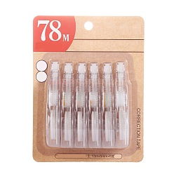 Белый Пластиковая корректирующая лента, канцтовары школьные принадлежности, белые, 163x113 мм, 6 шт / комплект