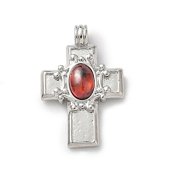 Платина Подвески латуни cmолы, крест прелести, стойки покрытие, долговечный, без свинца и без кадмия, платина, 21.5x14x3.5 мм, отверстие : 2.2 мм