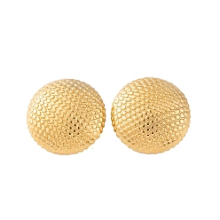 Real 18K Gold Plated Ion Plating(IP) 304 Stainless Steel Stud Earrings for Women, Flat Round, Real 18K Gold Plated, 23mm