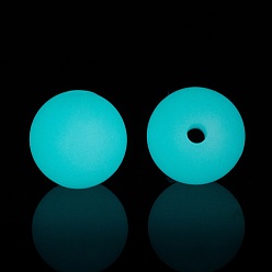 White Luminous Silicone Beads, DIY Nursing Necklaces and Bracelets Making, Round, White, 11.5mm, Hole: 2mm