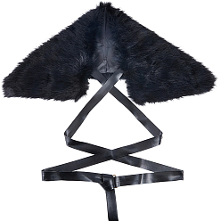 Черный Шали из искусственной шерсти, с ремнями из искусственной кожи, чёрные, 910x310x45 мм