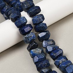 Ляпис-Лазурь Нитки бусины из натурального ляписа-лазури, граненые, самородки, 12~13x16~19x12~14 мм, отверстие : 0.9 мм, около 29~31 шт / нитка, 14.37~15.28'' (36.5~38.8 см)